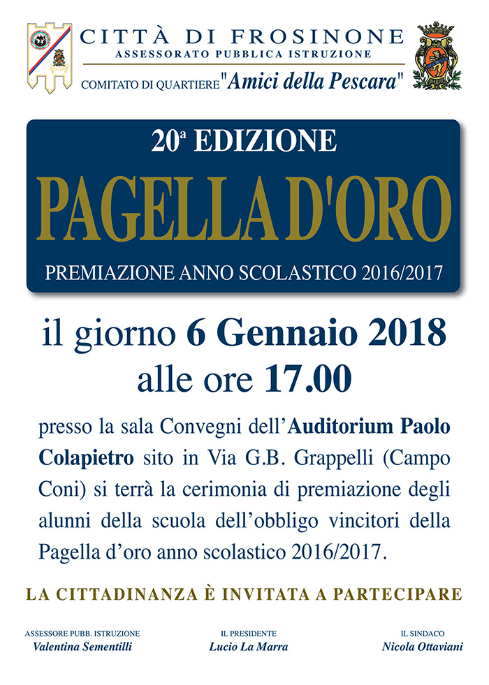 pagella oro