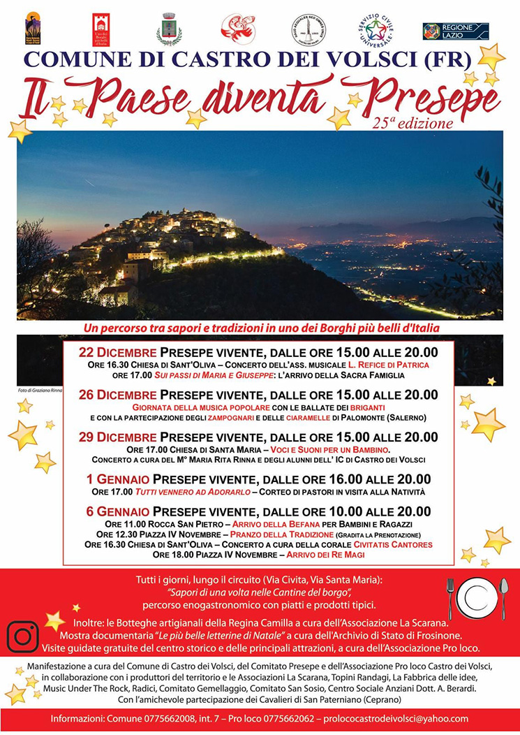 Il Paese Diventa Presepe: Castro dei Volsci 2019