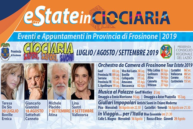 Ciociaria Saperi, Sapori, Suoni: Luglio-Agosto-Settembre 2019