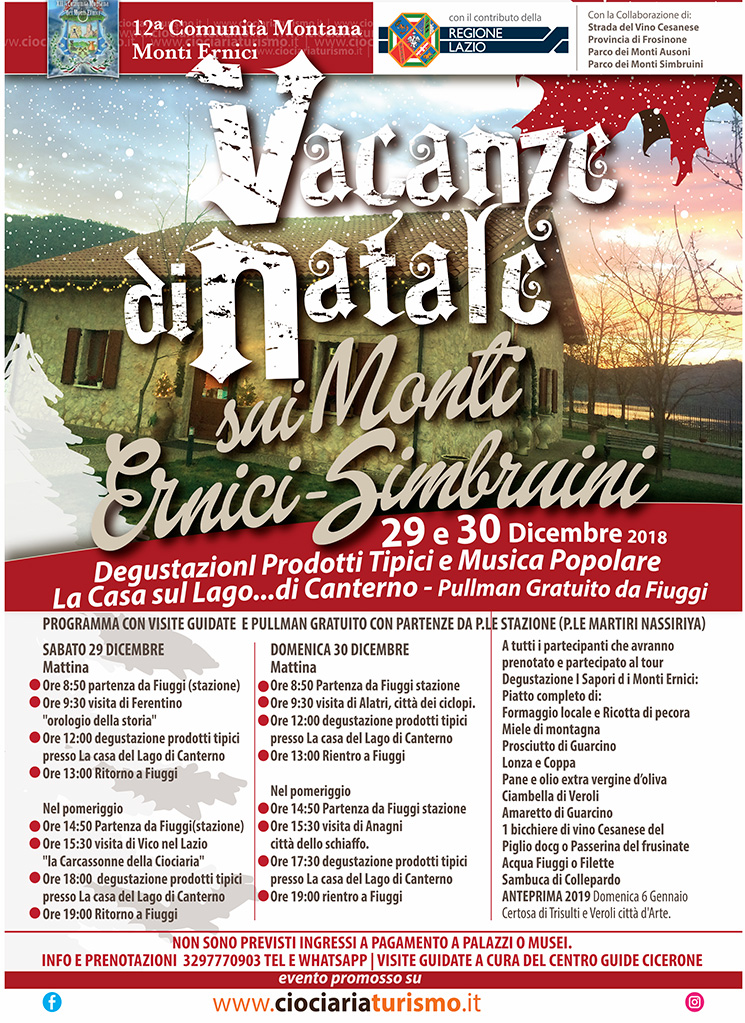 Vacanze di Natale sui Monti Ernici Simbruini 2018