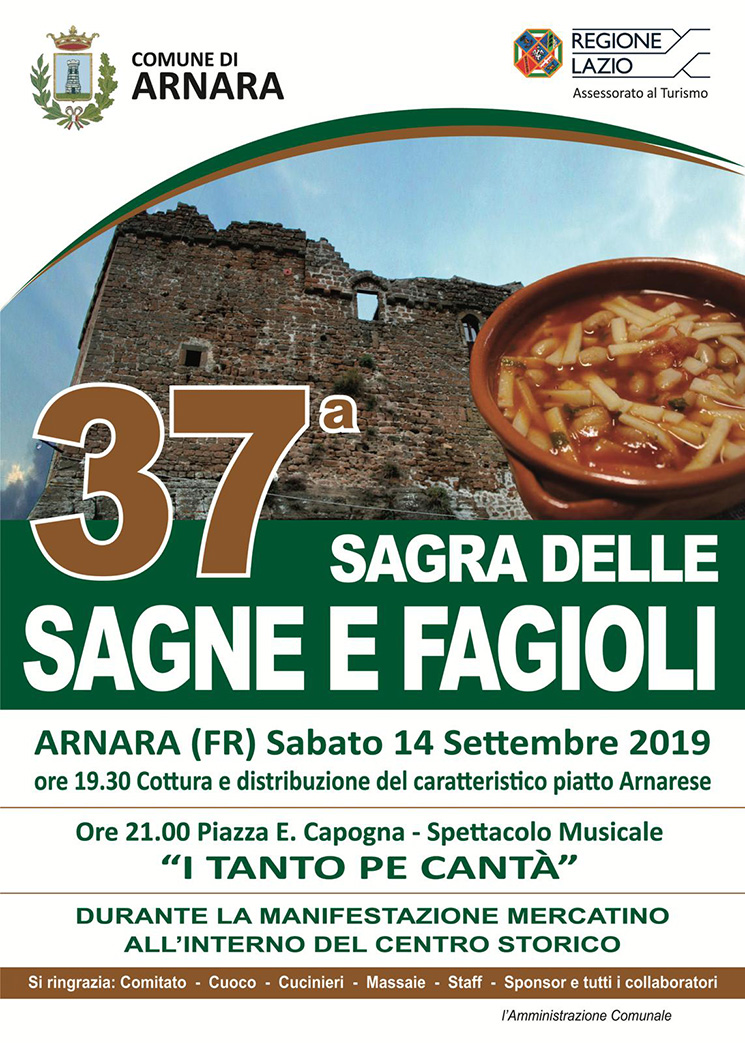 Sagra delle Sagne e Fagioli Arnara 2019